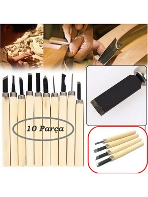 Buççin Online Mağaza 10 Parça Ahşap Oyma Hobi Heykel Oyma Seti Ağaç Oyma Set Oyma Kalem Set Hobi Oyma Bıçakları