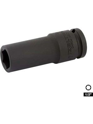 Buççin Online Mağaza Izeltas 1/2 Altı Köşe Havalı Derin Lokma 15 mm