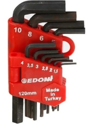 Buççin Online Mağaza 120 mm 10 Parça Alyan Seti Siyah