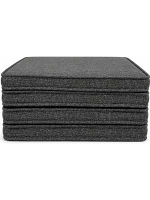 Rihan Mobilya Keten Fitilli 53X46 cm Sandalye Koltuk Ölçüsüne Uygundur. 4 Parça Sandalye Koltuk Minder Seti