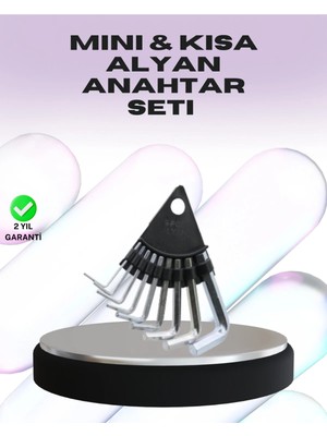 Buççin Online Mağaza 9 Parça Alyan Anahtar Seti Farklı Metrik Ölçü Pratik Taşıma