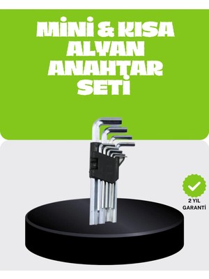 Buççin Online Mağaza 9 Parça Alyan Anahtar Seti Bisiklet Mobilya ve Otomotiv Uyumlu
