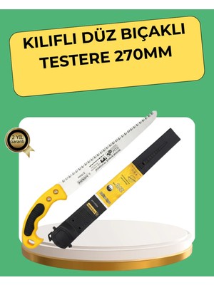 Buççin Online Mağaza 270 mm Düz Bıçaklı Bahçe Budama Testeresi Kılıflı
