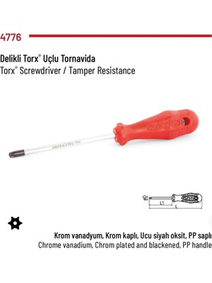 Buççin Online Mağaza Delikli Torx Uçlu Tornavida T27