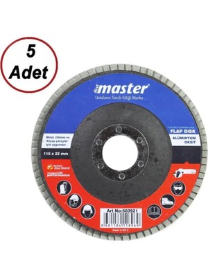 Buççin Online Mağaza 5 Adet 115X22 mm Metal Ahşap Flap Disk Zımpara (40 Kum)