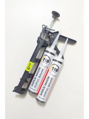 Buççin Online Mağaza 2 Adet Beyaz Silikon Mastik / Çekomastik 2X480GR. + Silikon Tabancası