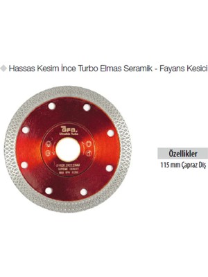 Buççin Online Mağaza Hassas Kesim Ince Turbo Elmas Seramik - Fayans Kesici 115 mm Çapraz Diş