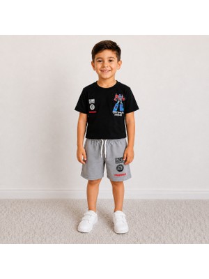 Utaher Miniwear Erkek Çocuk Transfrmers Optmus Prime Baskılı Şortlu Takım