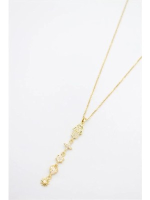 DS LLC Ieg - Şans Y Kolye - Altın Dsllc-Ilkelgym1