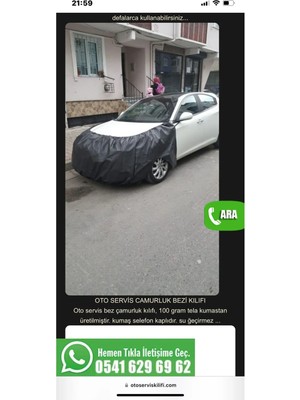 Mikasso Baskısız Oto Servis Camurluk Koruma Örtüsü Tela Siyah