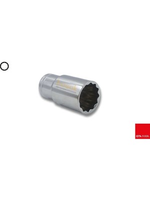 Buççin Online Mağaza 32 mm 1/2” 12 Köşe Derin Lokma Anahtar C24-B32