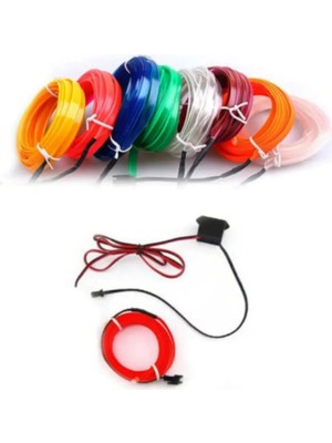 Mikasso Araç Içi Torpido Ledi Ip Neon Ip LED El Wire 2 Metre Turuncu