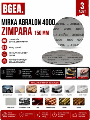 Buççin Online Mağaza Abralon 4000 150 mm Zımpara 3 Adet