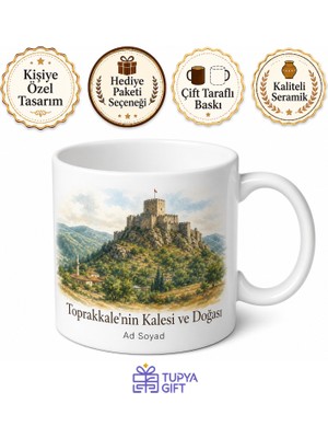 Tupya Gift Toprakkale Kalesi ve Doğası Osmaniye Hatırası Kahve Kupası Hediye Bardak