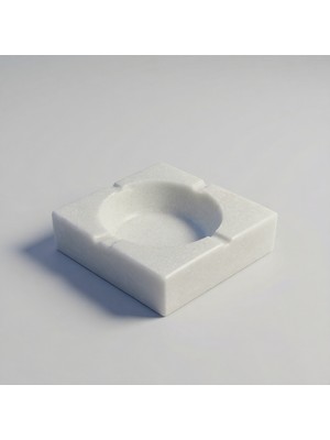 Northcity Premium El Yapımı Doğal Mermer Küllük - 12X12 cm Dekoratif Doğal Taş Küllük