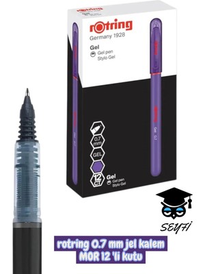 Rotring 0.7 mm Jel Kalem 12 'li Kutu