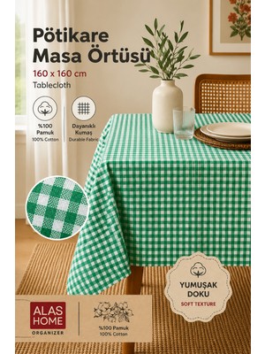 ALAS Yeşil Piknik Bahçe Balkon Masa Örtüsü 160 x 160