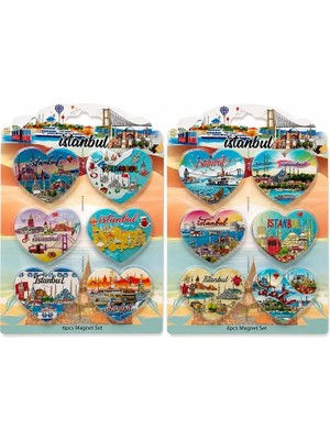 Ynt İthalat Istanbul Temalı Silikon Buzdolapı Süsü Magnet 6'lı Set ALK5805