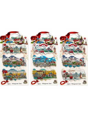 Magicool Istanbul Temalı Silikon Buzdolapı Süsü Magnet 3'lü Set ALK5811