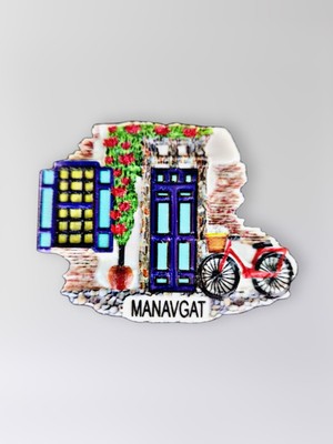 Mundy Manavgat Polyester Kabartmalı Magnet 7 x 5,5 cm Dekoratif Hediyelik Buzdolabı Süsü (KOD:1489)