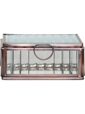 Yargıcı Cam Metal Detaylı Kutu(11x11x5 Cm)