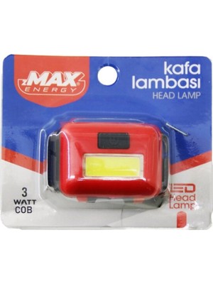Marsilyan Pilli 3W Cob LED Kafa Lambası Fener 3-Kademe Işık Ayarı- Flaşör 4.5V 120LÜMEN (4887)