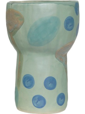 Yargıcı Soyut Desenli Seramik Vazo(18x28 Cm)