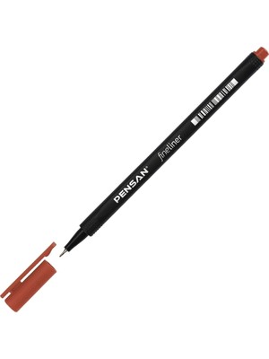  pensan fineliner 0,4 mm keçe uç kalem kahverengi 6500 (10 lu paket)
