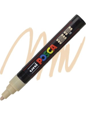  uni-ball posca 1.8-2.5 su bazlı poster boyama kalemi markörü bej pc-5m (6 lı paket)