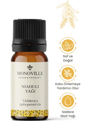 Monoville Nioli Uçucu Yağı 10 ml Saf ve Doğal (Niaouli Essential Oil)