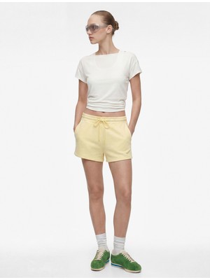 Koton Pamuklu Cepli Beli Bağcıklı Mini Şort