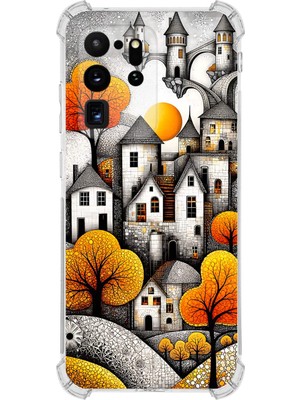 Printify Samsung Galaxy S20 Ultra ile Uyumlu Düşlerin Dansı Serisi Göçebe Şatolar Tasarımlı Uv Baskılı Köşe Korumalı Antişok Kılıf