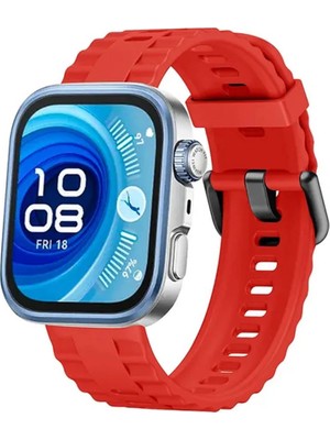 Magicool Huawei Watch Fit 3 Klasik Kordon - Kırmızı