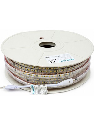 Sunlight 3 Renkli Şerit LED 192 LED 220V 100 Metre Beyaz, Ilık Beyaz, Günışığı