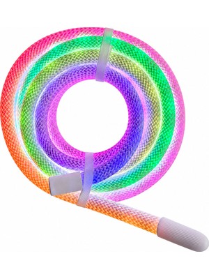 Sunlight Renk Değiştiren Örgülü Halat Piksel Şerit LED 5m Usb, Kumandalı, Bluetooth