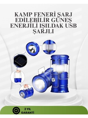 Epilons Güneş Enerjili Katlanabilir Kızaklı Kamp Feneri – Usb Şarjlı, Çok Yönlü Ve Dayanıklı Tasarım