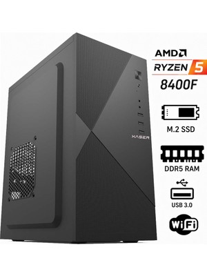 Xaser OFFICEX100 Ryzen 5 8400F 16GB Ddr5 Ram 256GB M.2 SSD GT610 Ekran Kartı Ofis Bilgisayarı