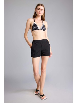 DeFacto Regular Fit Elastik Bel Siyah Kısa Deniz Şortu T5639AZ26SM