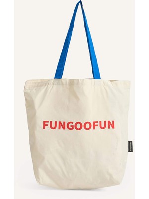 Fungoofun x DeFacto Kadın Mini Beyaz Bez Çanta H9317AXNS