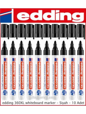 Edding 360 XL Siyah Tahta Kalemi 10'lu Kutu