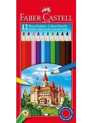 Faber-Castell Karton Kutu Kuru Boya Kalemi 12 Renk Tam Boy