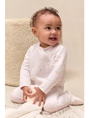 The White Company Organik Pamuk Karışımlı Yürüyen Ördekler Kruvaze Bebek Uyku Tulumu