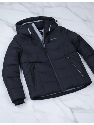 Lumberjack Apreski Coat Kadın Kısa Mont Kaban Siyah V7