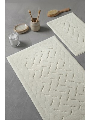 Aryıldız Home Aryıldızhome Banyo Halısı 2 Li Set Agata Krem
