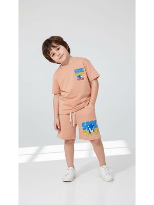 Yiğit Butik Erkek Çocuk Karakter Baskılı Kısa Kollu Tişört Şortlu Yazlık Takım