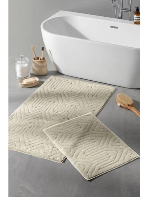 Aryıldız Home Aryıldızhome Banyo Halısı 2 Li Set Marlon Bej