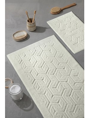 Aryıldız Home Aryıldızhome Banyo Halısı 2 Li Set Frelna Krem