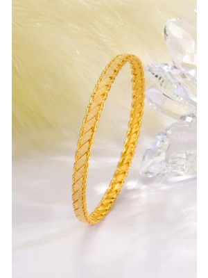 Innuendo Jewelry 925 Ayar Gümüş Üçlü Burma Altın Kaplama Bilezik