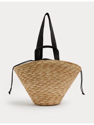 Marks & Spencer Hasır Büzgülü Bucket Çanta