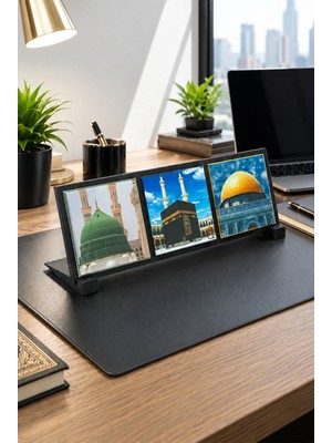 İhvan Online Masaüstü Standlı Kâbe Mescid-I Nebevi ve Mescid-I Aksa 3’lü Magnet Seti – Hac Umre Hediyeliği
